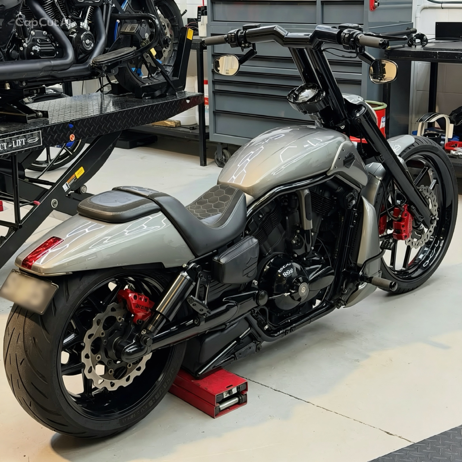 CHASEN Cycles custom motorcycle in the workshop